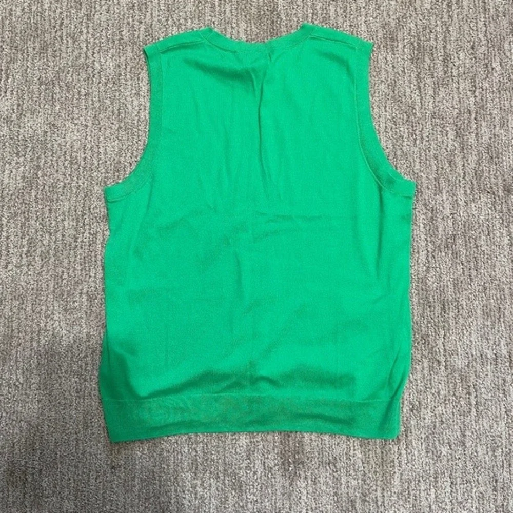 J. Crew Bright Green Sleeveless Crewneck Sweater